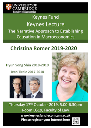 Keynes Lecture 2019-2020 Poster